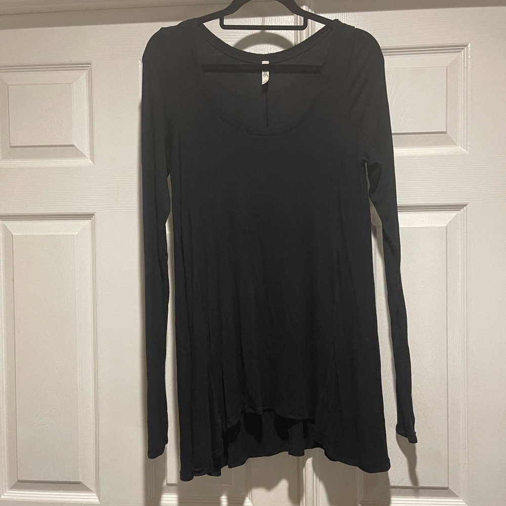 Free People Black Long Sleeve Top Large